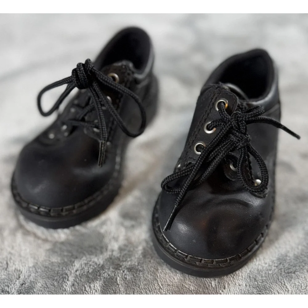 Circo Shoes Toddler Size 5.5 Black Oxford Lace Up Lug Sole Judson Faux Leather